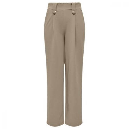 Pantalon Wide Leg Beige Taille Haute | Only